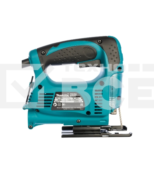 Лобзик электрический Makita 4327 Лобзик,в\рук, 450Вт,500-3100об\м,ход-18мм,рез-65мм,1.8кг,кор