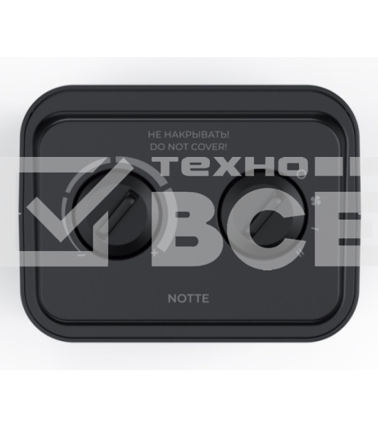 Тепловентилятор Royal Clima Notte RFH-N1500DC-BL черный, 1500 Вт, 20 м2, термостат