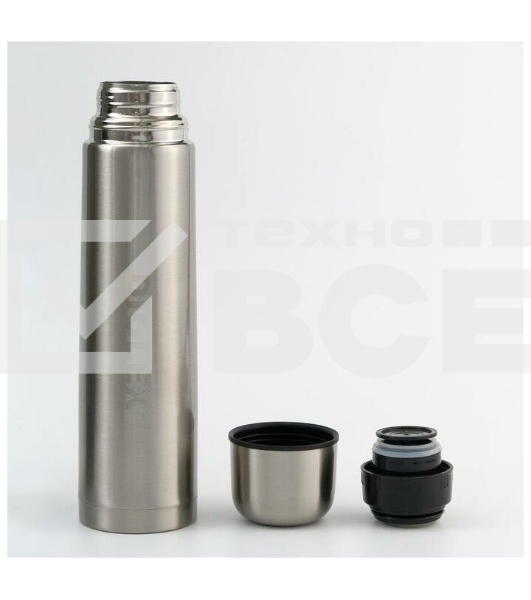Термос Diolex DX-1000-B 1000 мл, с узкимгорлом, в чехле, нержавеющая сталь