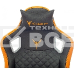 Кресло игровое Knight OUTRIDER черный/оранжевый ромбик эко.кожа с подголов. крестовина металл, фото25