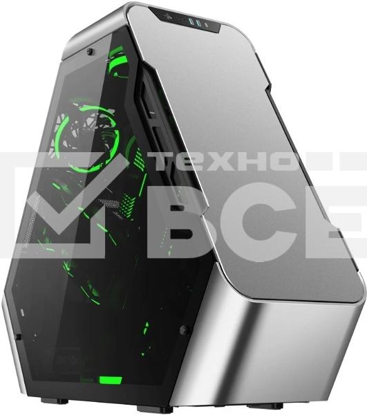 Компьютерный корпус JONSBO TR03-G Silver без БП, боковая панель из закаленного стекла, mini-ITX, micro-ATX, ATX, серебристый