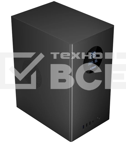 Компьютерный корпус CBR mATX Minitower V865, без БП, 1хUSB 3.0, 2хUSB 2.0, HD Audio+Mic, Digital Screen, черный