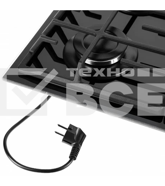 Газовая варочная панель Maunfeld EGHG.64.63CB/G, 4 конфорки, закаленное стекло, черный