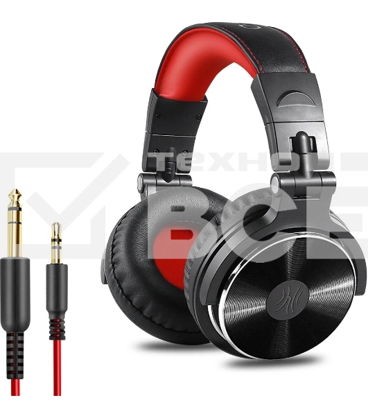 Гарнитура OneOdio Studio Pro 10 черный/красный, проводная, 3.5 мм