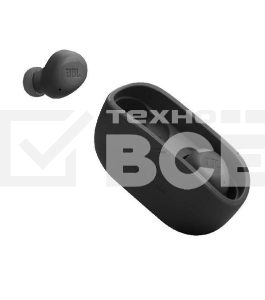 Наушники TWS JBL Wave Buds черный, внутриканальные, Bluetooth, быстрая зарядка, до 8 ч