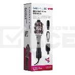 Фен-расческа Galaxy Line GL 4414, черный, 1200 Вт, 2 скорости потока воздуха, 3 температурных режима, шнур, вращающийся на 360°, насадка овальная со щетиной и зубчиками, полая насадка-расческа, полукруглая насадка-щетка, массажная насадка-щетка, фото2
