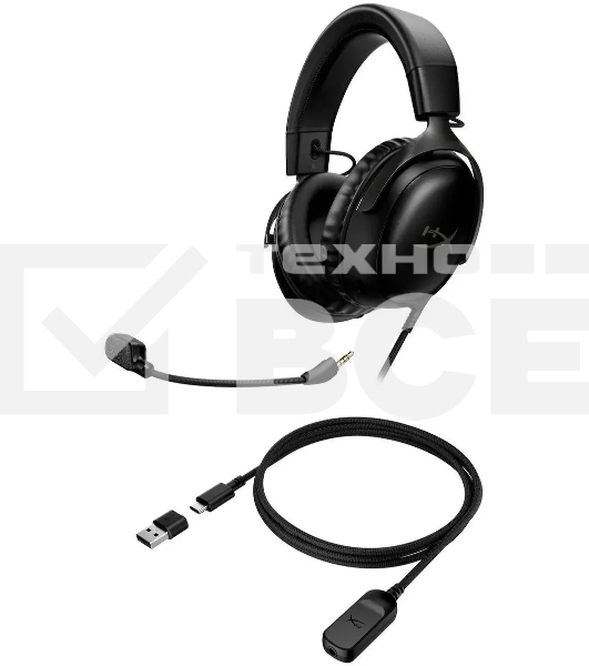Наушники с микрофоном HyperX Cloud III черный мониторные Radio оголовье (77Z45AA)