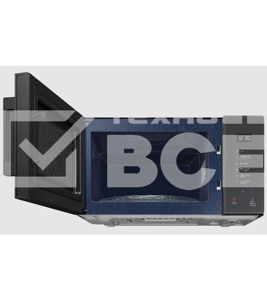 Микроволновая печь Samsung MS23T5018AC/BW антрацит, 23 л, 800 Вт, переключатели - сенсор