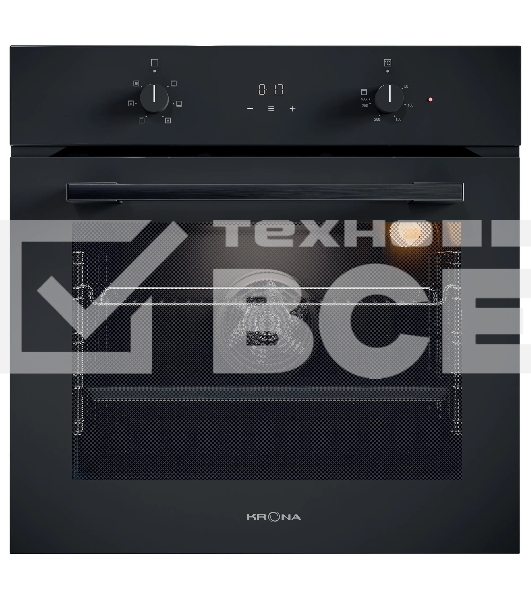 Духовой шкаф электрический встраиваемый Krona MAGNETE 60 BL/BL черный