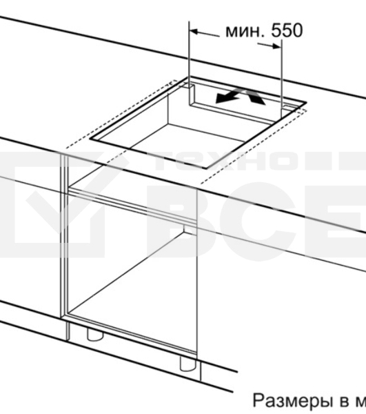 Индукционная варочная панель Bosch PUG61KAA5E черный