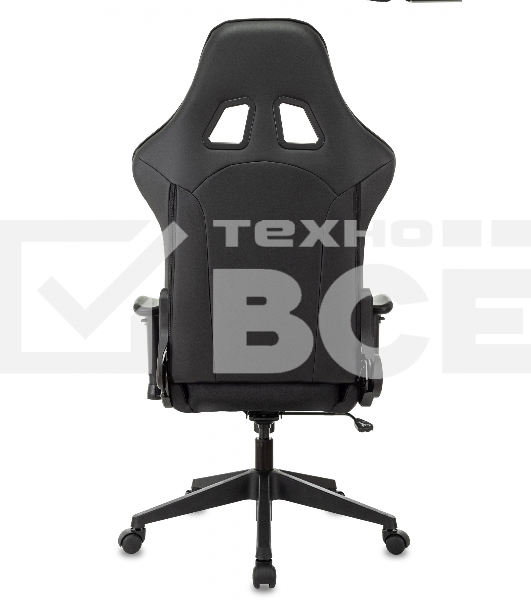Кресло игровое Бюрократ VIKING 4 AERO BLACK EDITION черный искусст.кожа/ткань