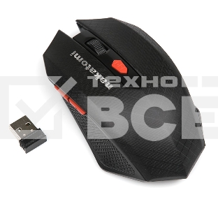 Мышь беспроводная Nakatomi MRON-08U черный, 1600 dpi, радиоканал, USB, кнопки - 6