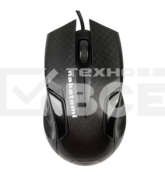 Мышь проводная Nakatomi MON-06U черный, 800 dpi, USB, кнопки - 3