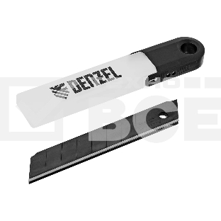 Лезвия Denzel 18 мм, сталь SK4 - 0,5 мм, супер острые, 5 шт.