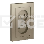 Розетка 2-м AtlasDesign без заземл. 16А в сборе шампань SchE ATN000520, фото4