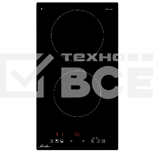 Индукционная варочная панель Monsher MHI 3003, High-Tech, индукция, 30 см, 2 зоны нагрева, inverter, сенсорное управление, 9 уровней мощности, автоматическое отключение, пауза, Booster, таймер, черный