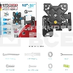 Кронштейн Arm media MARS-6 черный, 10 шт/уп. Кр. стал. настенный для TV 10'-32', max 25 кг, 5 ст св., нак. +5°-15°, пов. ±90° от ст. 62-270 мм. max VESA 100x100 мм., фото3