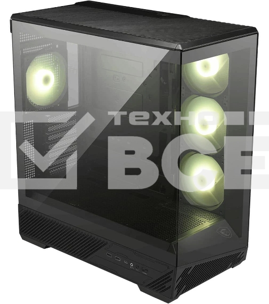 Компьютерный корпус MSI MAG PANO 130R PZ 2xUSB 3.2 Gen 1, 1xUSB 3.2 Gen2 Type-C, 3x120мм ARGB Reverse Blade Fan, 1x120мм ARGB Fan, 1 to 3 Fan PWM Splitter, Tempered Glass Window