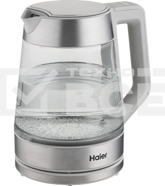 Чайник электрический Haier HK-501 1.7л. 2400Вт серый корпус: стекло/пластик (TD0036930RU)