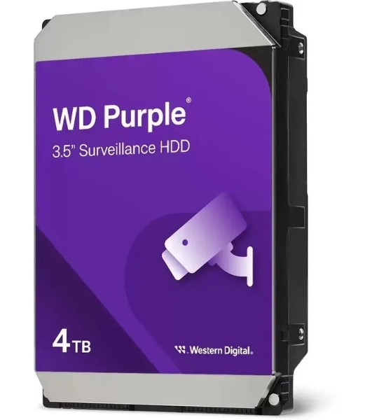 Жесткий диск Western Digital 4TB WD44PURZ Purple Pro Surveillance, Cache 128MB