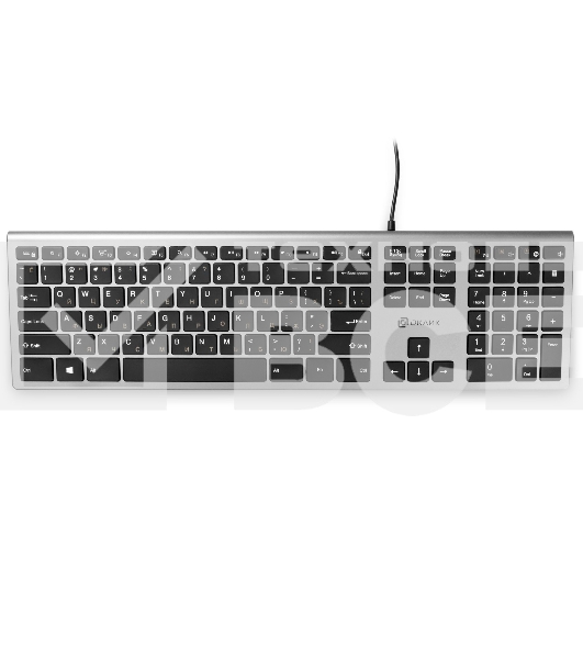 Клавиатура Oklick 890S проводная, USB, серый/черный