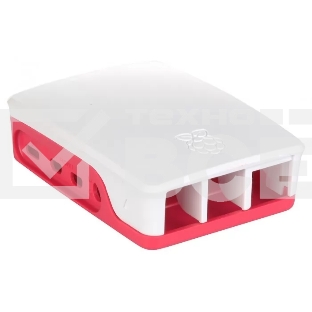 Компьютерный корпус Qumo ABS Plastic, Raspberry Pi 4, White+Red(RS030)