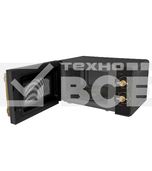 Микроволновая печь LEX FSMO M.02 BL черный, 20 л, 700 Вт, переключатели - поворотный механизм