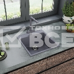 Кухонная мойка Maunfeld Perla 460 MFQS-460LGR светло-серый, фото2