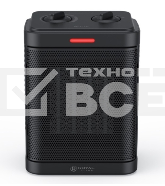 Тепловентилятор Royal Clima Notte RFH-N1500DC-BL черный, 1500 Вт, 20 м2, термостат