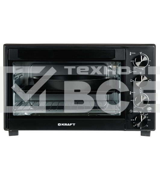 Мини-печь Kraft KFC-MO 381 HBL черный, 38 л, 1600 Вт