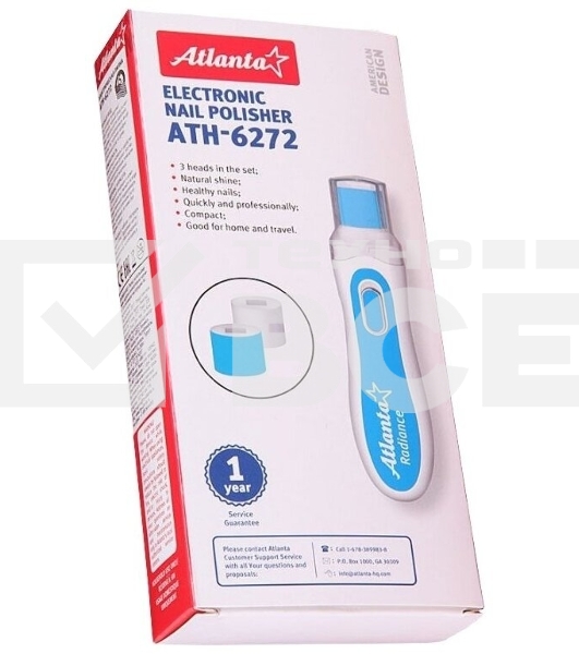 Пилка электрическая для ногтей Atlanta, ATH-6272 гол, 3 насадки