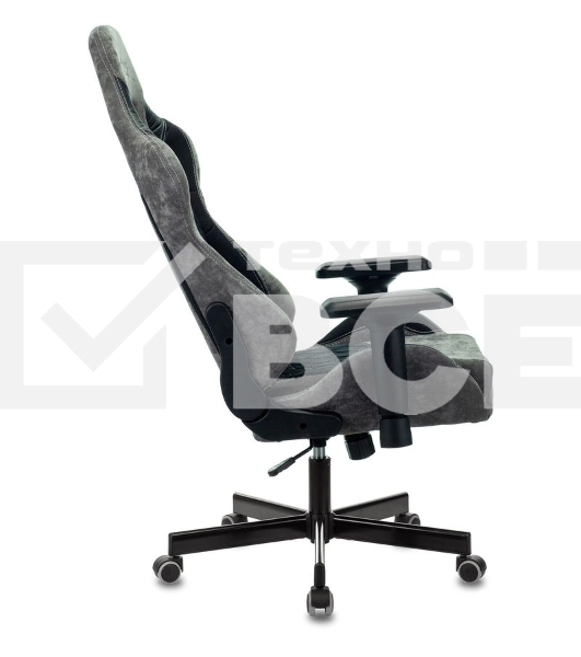 Кресло игровое Бюрократ VIKING 7 KNIGHT B FABRIC черный текстиль/эко.кожа крестовина металл/пластик