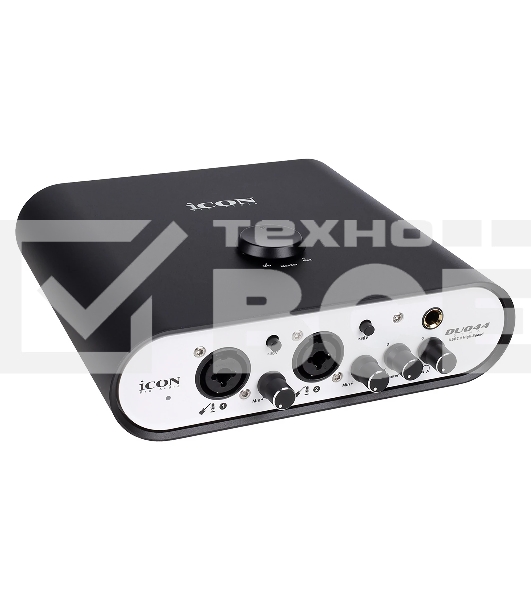 Аудиоинтерфейс USB Icon Duo44 Dyna B/W АЦП/ЦАП: 24 бит/192 кГц, 127 дБ, входы/выходы: 2хCombo XLR/TRS/ 2х1/4