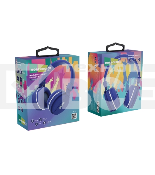 Наушники беспроводные накладные MORE CHOICE (4610196401039) HW15 Purple
