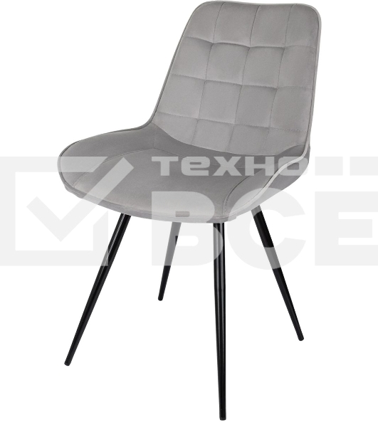 Стул для дома Бюрократ CH-K2_4 комплект 4 шт св. серый Holland 09 металл черный на ножках (CH-K2_1/HL09_4)