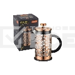 Френч-пресс MALLONY BRONZO объем: 600 мл, из боросил стекла, корпус из нерж стали (медный) (950154), фото2