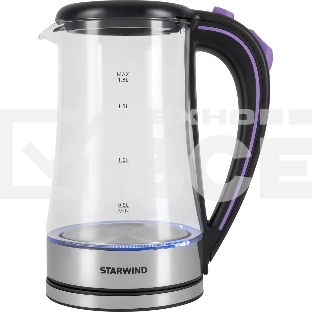 Чайник электрический Starwind SKG4045 1.8л. 1800Вт черный/серебристый корпус: стекло