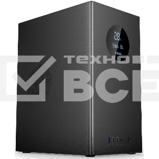 Компьютерный корпус CBR mATX Minitower V865, без БП, 1хUSB 3.0, 2хUSB 2.0, HD Audio+Mic, Digital Screen, черный