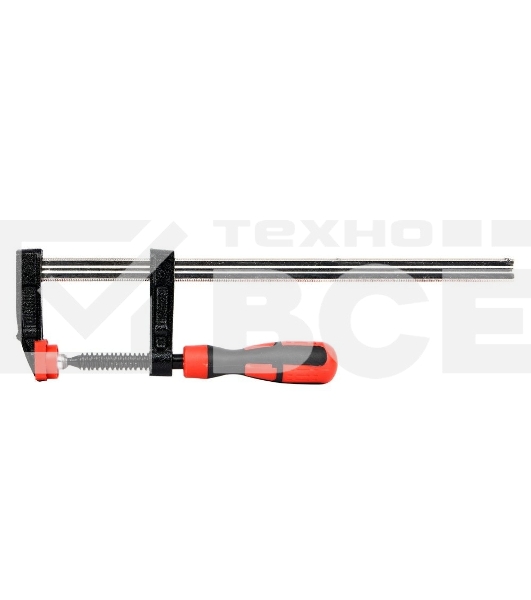 Струбцина F-образная усиленная Deli DL110525Z 250x50 мм, макс. усилие зажима 2000N, резьба 12мм