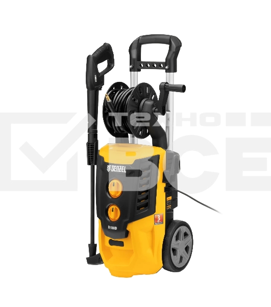 Моечная машина высокого давления Denzel R-180D, 2200 Вт, 180 бар, 380 л/ч, с барабаном