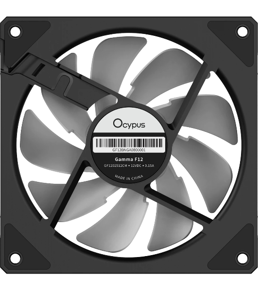 Вентилятор для корпуса Ocypus Gaммa F12 ARGb BK (Gaммa-F12-BK1AM00X-GL)