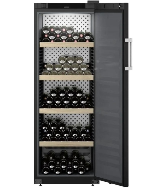 Винный шкаф Liebherr WSbli 5031 черный, 418 л, 1 отсек, 196 бут., класс E