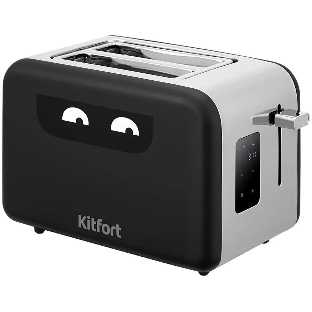 Тостер Kitfort КТ-6497 850Вт черный/стальной