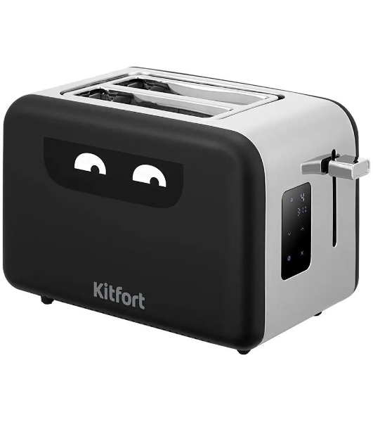 Тостер Kitfort КТ-6497 850Вт черный/стальной