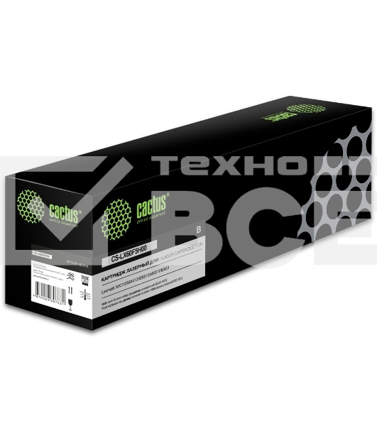 Картридж лазерный Cactus CS-LX60F5H00 60F5H00 черный (10000стр.) для Lexmark MX310/MX410/MX510/MX511