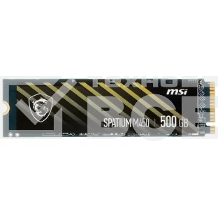 Накопитель SSD MSI SPATIUM M450, 500GB, M.2 2280, PCIe 4.0 x4, NVMe, R/W 3600/2300