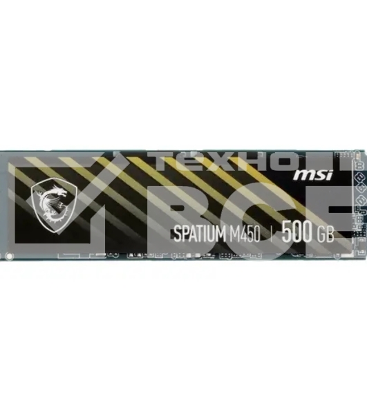 Накопитель SSD MSI SPATIUM M450, 500GB, M.2 2280, PCIe 4.0 x4, NVMe, R/W 3600/2300