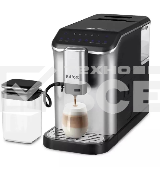 Кофемашина Kitfort КТ-7166 1350Вт черный/нержавеющая сталь