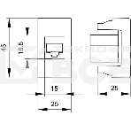 Розетка телефонная DKC Viva 45018 1-м 1 мод, RJ12, 6P6C, белый, фото4