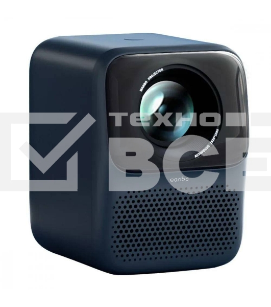 Проектор Wanbo Projector T2 Max синий (LCD, 1920x1080, 450Lm, 1.2:1, 3000:1, Smart TV, Android 9.0, 1+16GB, HDMI, USB, Wi-Fi, BT)